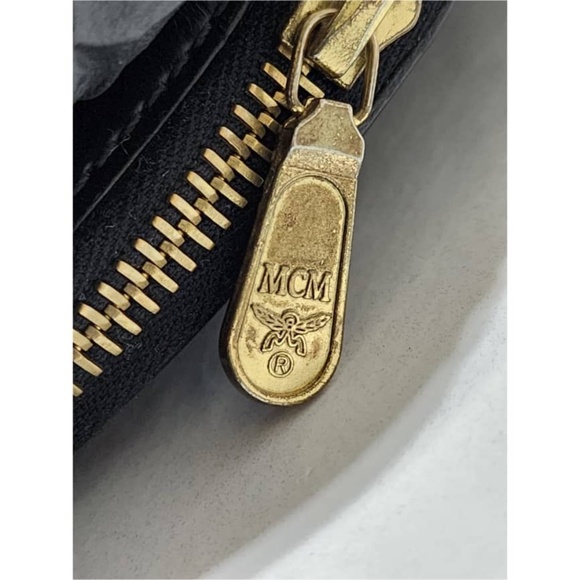 Authentic MCM Vintage Visetos  Alma Dome Bag Black - Picture 9 of 11